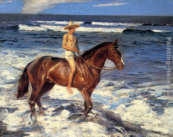A Ride Along The Shore painting - Benito Rebolledo Correa A Ride Along The Shore art painting